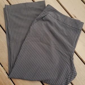 Black w/white & pink pinstripe dress pants